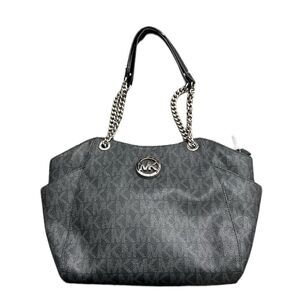 MICHAEL KORS Chain Signature Leather Jet Set Travel Shoulder Tote Bag Monogram